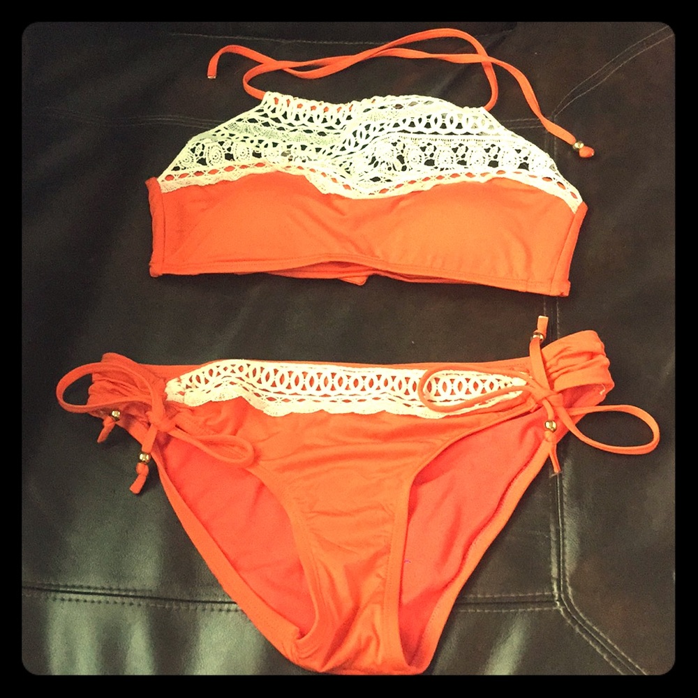 Orange swim suit